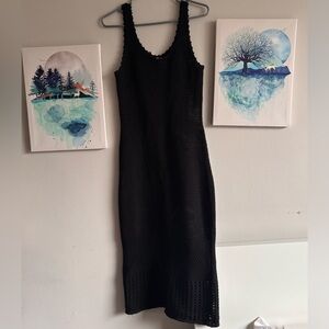 Wilfred Black Knit Maxi Dress
